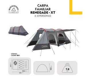 Carpa Camping 8 Personas Renegade-Xt National Geographic