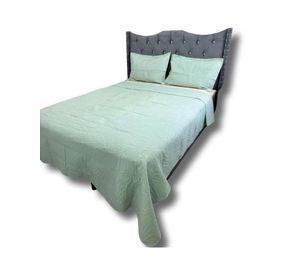 QUILT COLCHA DE LUJO VERANO KING VERDE MENTA