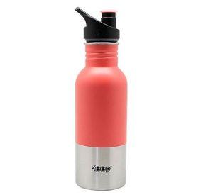 BOTELLA METALICA 600ML KEEP rosado