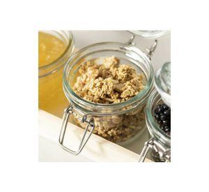 Set 3 Frascos Contenedores Vidrio Base Madera Gab 230 ML