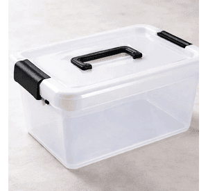 Caja Organizadora Plastica Transparente 6 Lt Con Tapa Y Asa