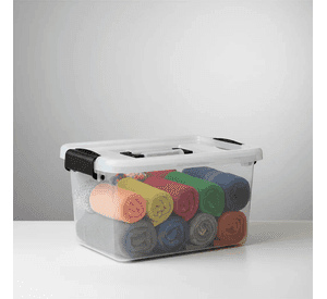 Caja Organizadora Plastica Transparente 6 Lt Con Tapa Y Asa