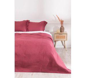 Quilt Cordoba lisa 2 P Burdeo