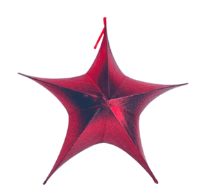 Estrella De Genero De Metal Roja 65cm