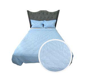 QUILT COLCHA DE LUJO VERANO DELGADO KING CELESTE
