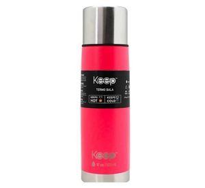 TERMO BALA 0.5L RUBBER KEEP rosado