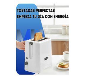 Tostador De Pan Electrico Nex 2 Rebanadas 6 Niveles Blanco