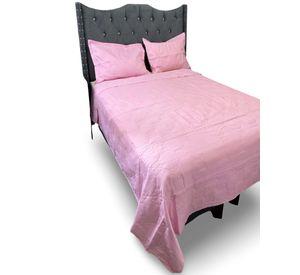QUILT COLCHA DE LUJO VERANO DELGADO 2 PLAZAS ROSA
