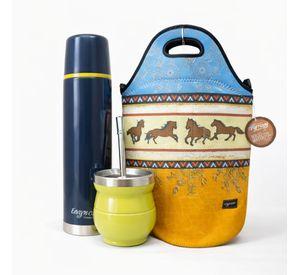 Set de Mate 4 en 1 Bolso Mate con Mombilla y Termo Bala