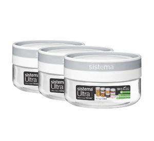 Set de 3 Contenedores ULTRA redondo 300 ml. Sistema