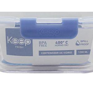 HERMETICO CUADRADO 1200ML GLASS KEEP MORADO