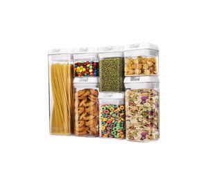Set 7 Contenedores Herméticos Almacenamiento Despensa Cocina Plásticos