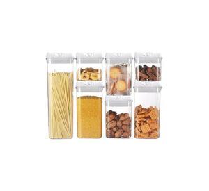Set 7 Contenedores Herméticos Almacenamiento Despensa Cocina Plásticos