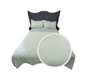 QUILT COLCHA DE LUJO VERANO DELGADO KING VERDE MENTA