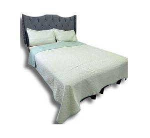 QUILT COLCHA DE LUJO VERANO DELGADO KING VERDE MENTA