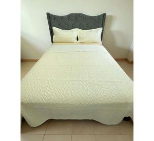 QUILT COLCHA DE LUJO VERANO DELGADO KING CREMA