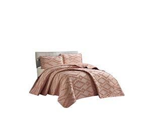 CUBRECAMA QUILT CON DISEÑO GEOMETRICO RELIEVE PLAZA Y MEDIA 180 x 230 cm 02