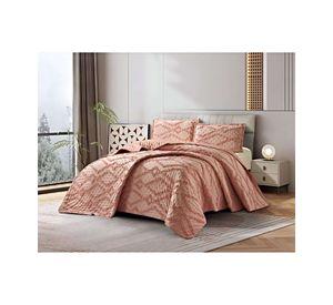 CUBRECAMA QUILT CON DISEÑO GEOMETRICO RELIEVE PLAZA Y MEDIA 180 x 230 cm 02
