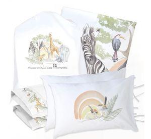 JUEGO DE CAMA FUNDA DE PLUMÓN + SABANA BAJERA + 4 FUNDAS ALMOHADA SAFARI 2 PLAZAS