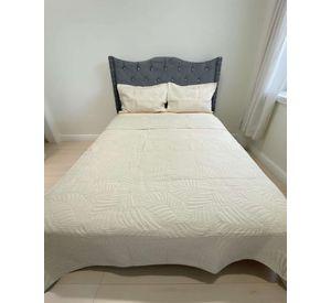 QUILT COLCHA DE LUJO VERANO 2 PLAZA BEIGE