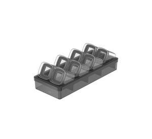 Especieros Hermético Block Cajón 9 Piezas (0,150L) Negro