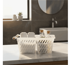 Canasto Organizador Plastico Con Mango Multiuso