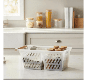 Canasto Organizador Plastico Con Mango Multiuso