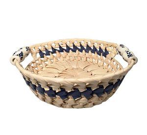 Cesta redonda manilla porcelana