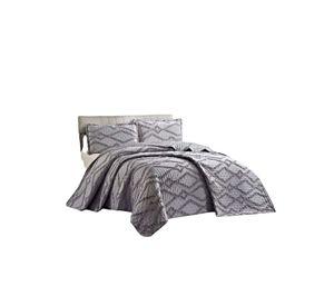 CUBRECAMA QUILT CON DISEÑO GEOMETRICO RELIEVE PLAZA Y MEDIA 180 x 230 cm 03