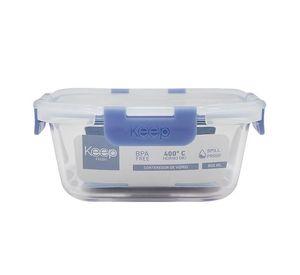HERMETICO CUADRADO 800ML GLASS KEEP MORADO