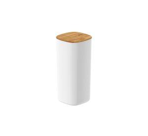 Contenedor Hermético con Tapa de Bambú Keep 1,5 lt Blanco Ou
