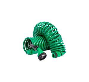Manguera Espiral Expandible Hogar Jardín 15 MTS Verde