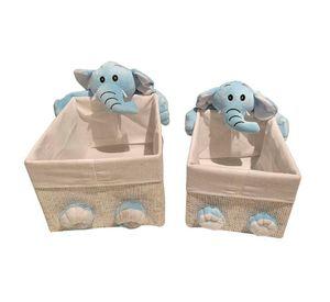 Canasto Infantil Elefante set de 2