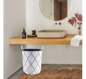 Cesta Decorativa Para Ropa Ondas Black