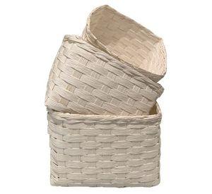 Cestas bambú blancas set de 3