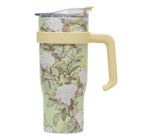 Vaso Botella Deportiva Floral Asa Funcional Ergonómico Jhn