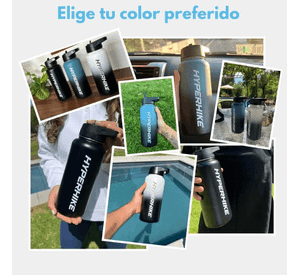 Pack 2 Termo Acero Inoxidable 1lt Hyperhike + 6 Tapas