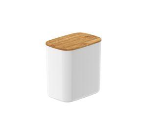 Contenedor Hermético Rectangular con Tapa de Bambú Keep 1,5 lt Blanco Ou