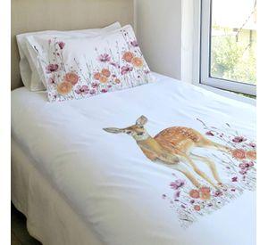 CUBREPLUMÓN KIDS BAMBI FLORCITAS 1,5 PLAZAS