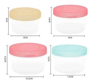 Set 4 Potes Plasticos Colores Tapa Rosca Alimentos Bebe