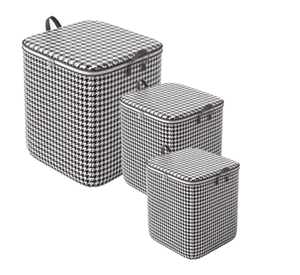 Set 3 Cestas Ropa Sucia con Cierre 110L 140L 180L