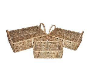 Canastos Seagrass Set De 3