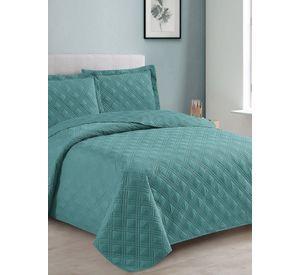 QUILT ANDES LISO TURQUESA 1.5 PLAZAS