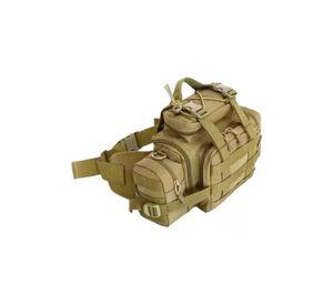 Bolso banano gigante tipo botiquín táctico militar café