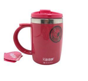 MUG TERMO COLORES 400ML KEEP rosado
