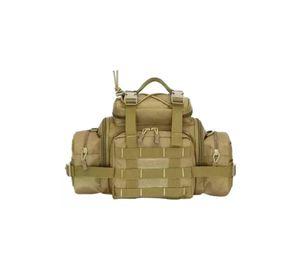 Bolso banano gigante tipo botiquín táctico militar café