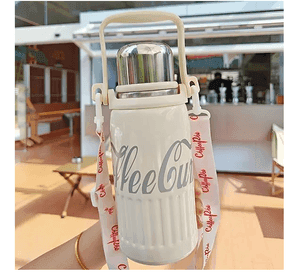 Termo Botella Caf 800ml Acero Inoxidable Retro