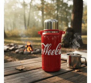 Termo Botella Caf 800ml Acero Inoxidable Retro