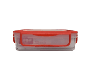 HERMETICO PP 900ML RECTANGULAR ROJO