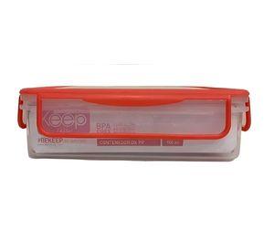 HERMETICO PP 900ML RECTANGULAR ROJO